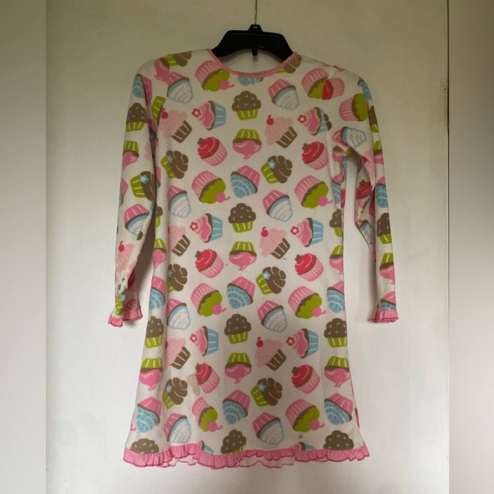 Carter's Girls Cupcake Pajama Dress Top Size L